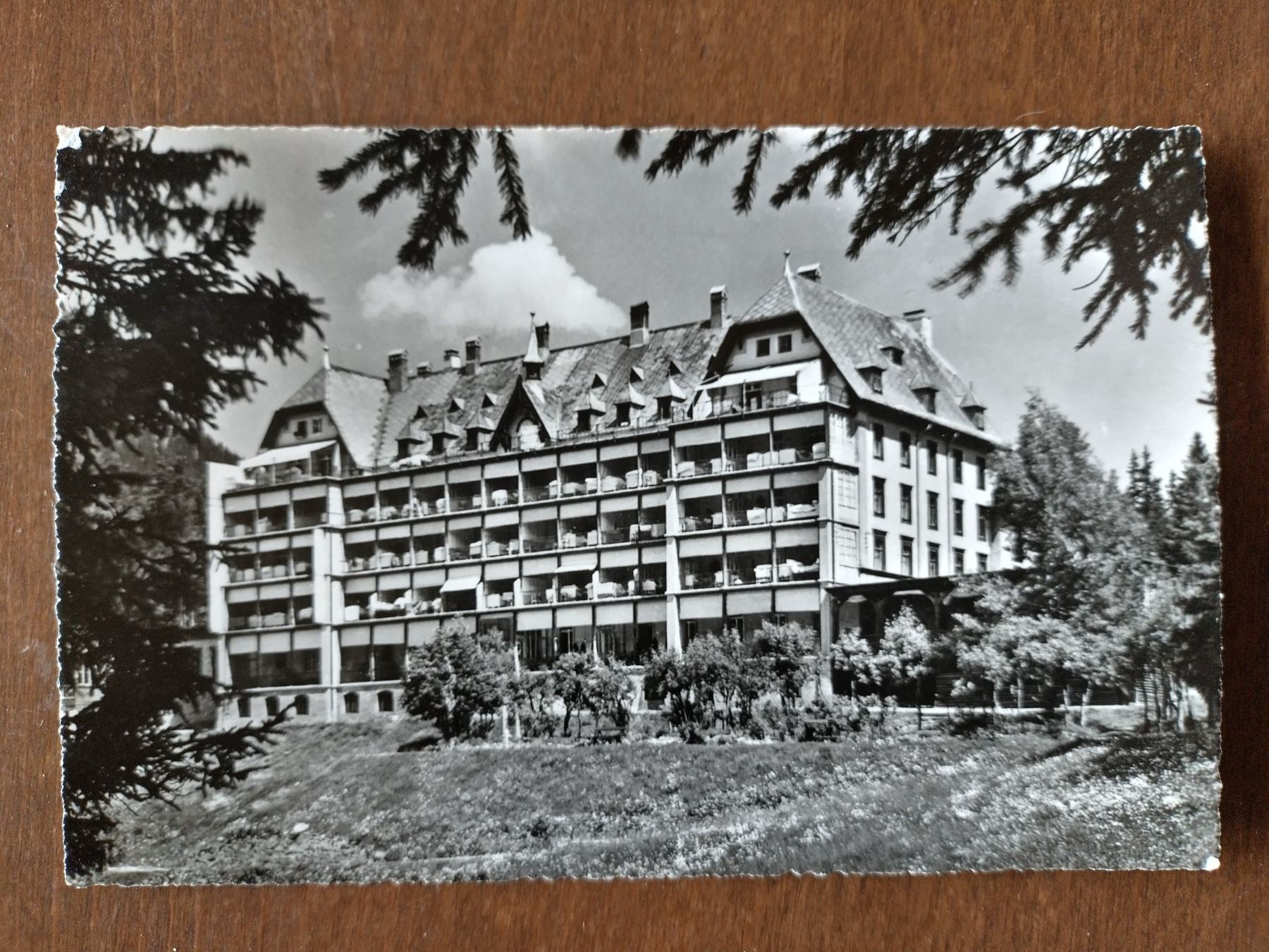 Cartoline postali: Alte Postkarte Basler Heilstätte Davos-Dorf, 1956 – Usato da Wildhaus venduto da Hukwildhaus