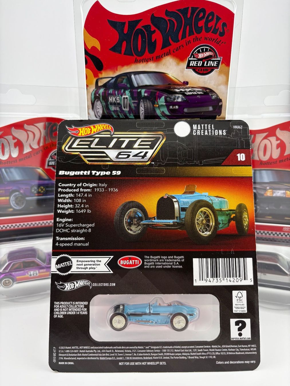 Hot Wheels Modellautos: Hot Wheels Bugatti Type 59 Elite 64 – Neu und originalverpackt aus Flawil von HeisseReifen 6