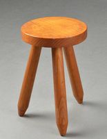 Vintage stool / tripod in the style of Charlotte Perriand