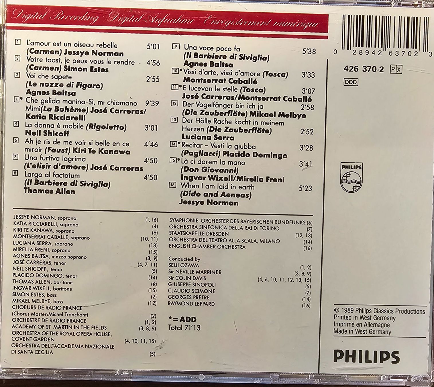 CDs: Various – Opera – D'occasion à Wahlen b. Laufen par Cg10 1
