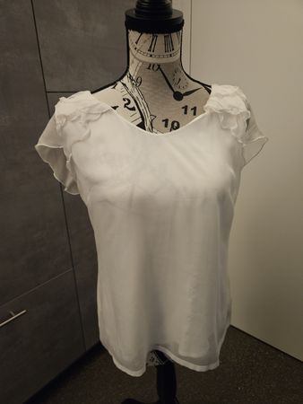 Damen Bluse Comma Weiss Grösse 38 