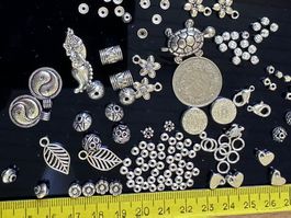 100 Stück Schmuckzubehör Abstandshalter  Ringe Restposten