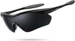 Polarisierte Sportbrille Fahrrad UV400 schwarz