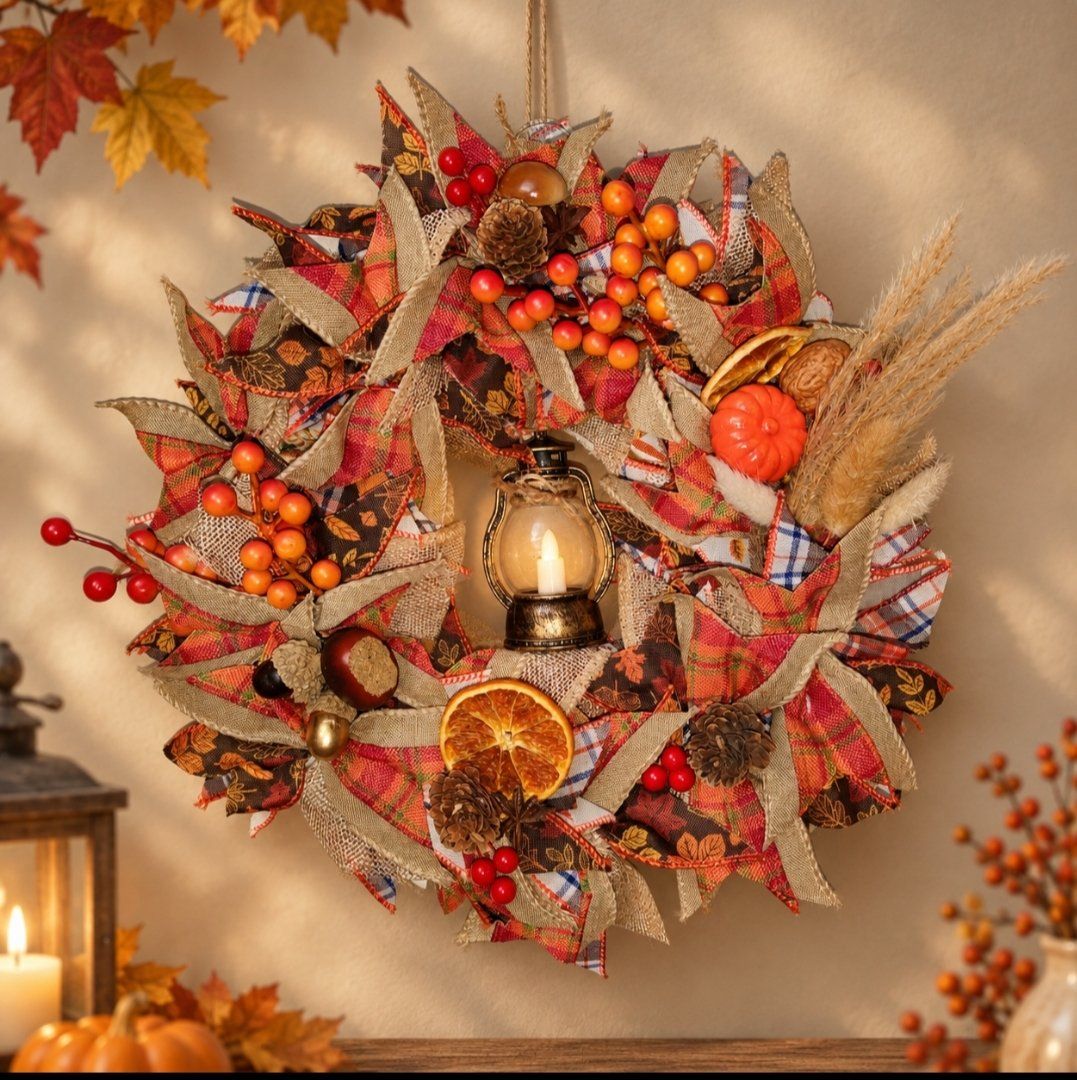 Tutte le decorazioni: Herbst Türkranz – Nuovo e nell'imballaggio originale da Dielsdorf venduto da jack-1
