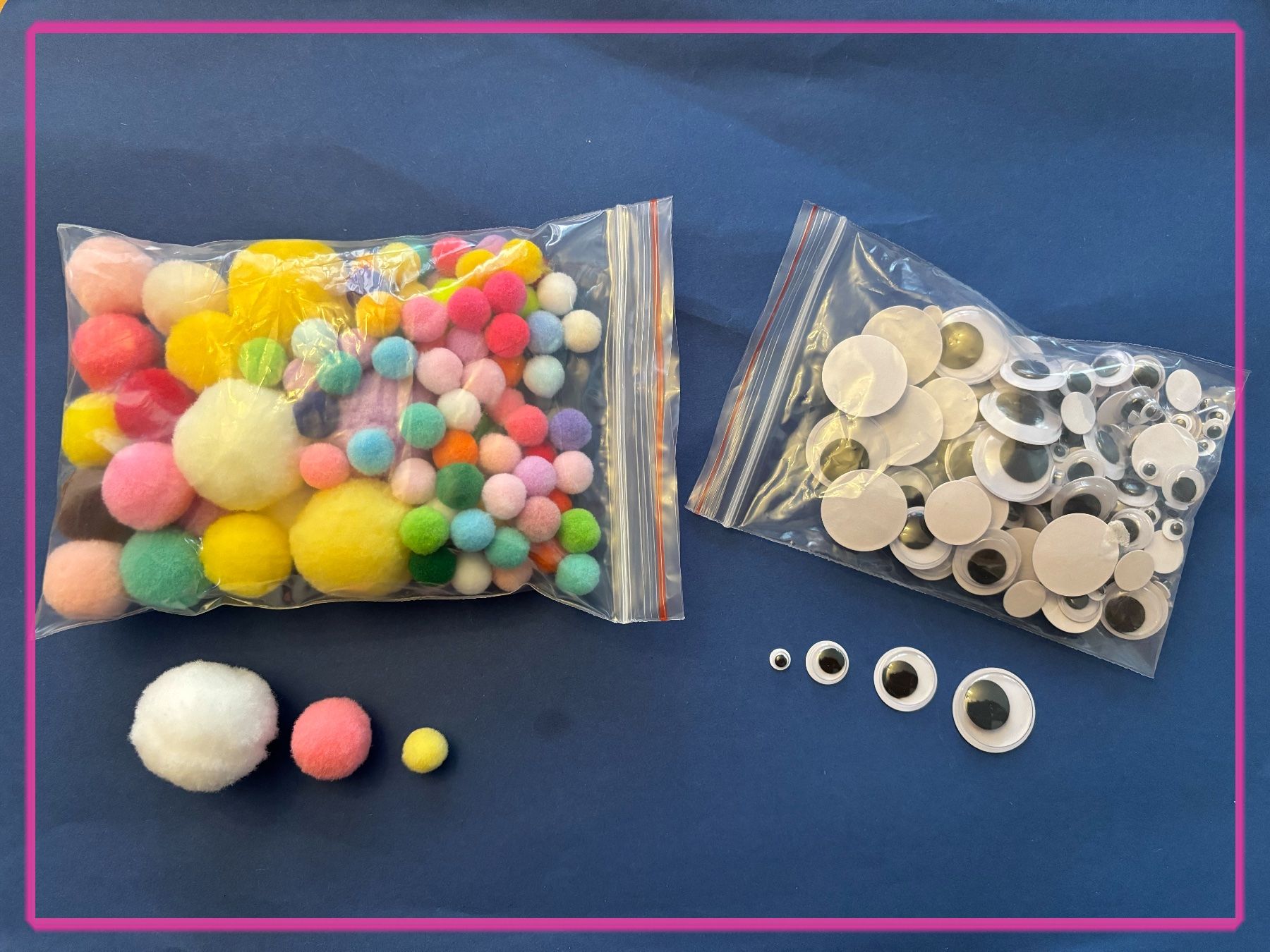 Bastelsets: Bastelset mit Wackelaugen und Pomopns – Neu und originalverpackt aus Frenkendorf von jazzplatten
