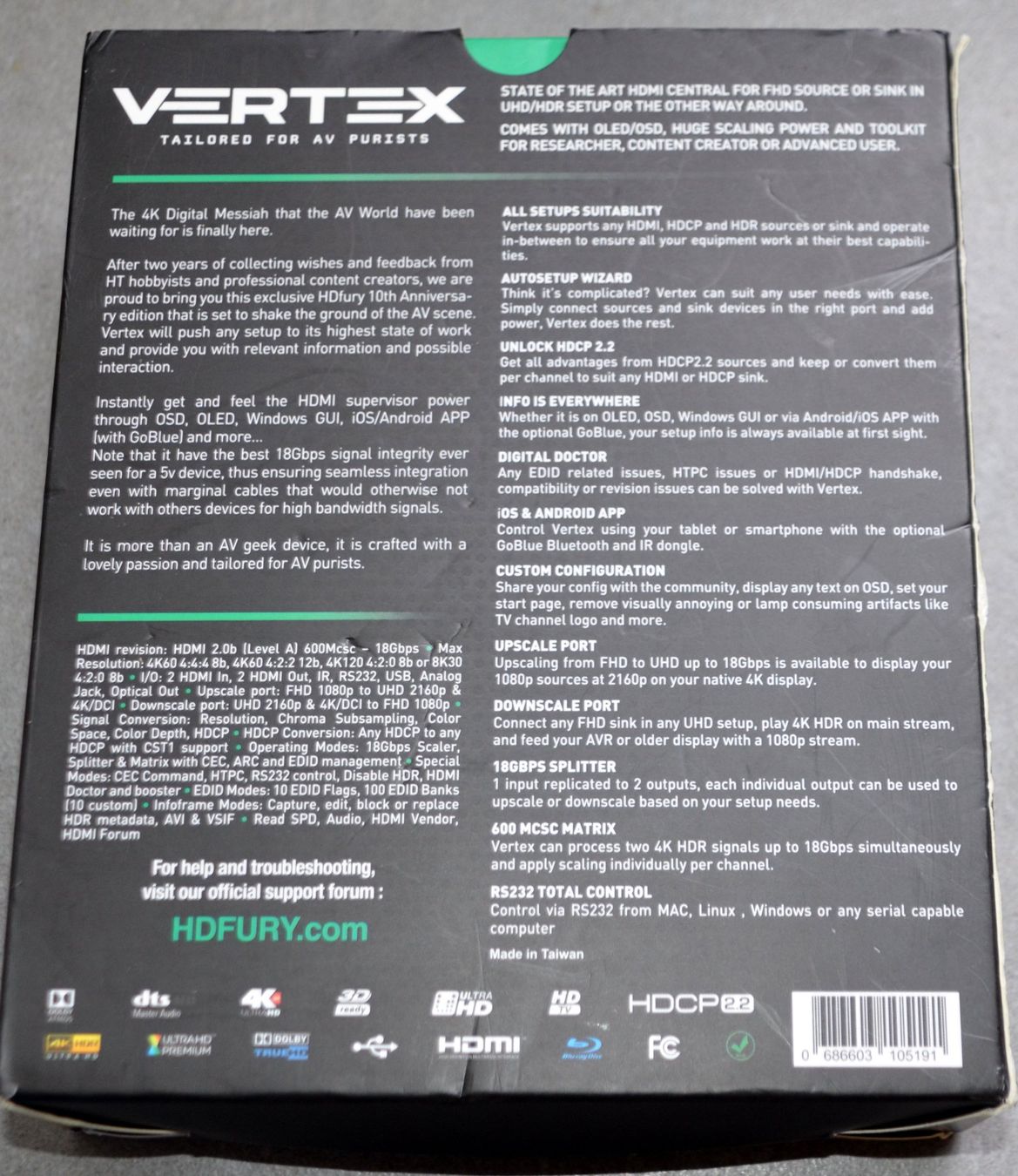Convertitori: HDFury Vertex HDF0110 HDMI Purelink 4K60 – Nuovo e nell'imballaggio originale da Collonges venduto da arashee 5