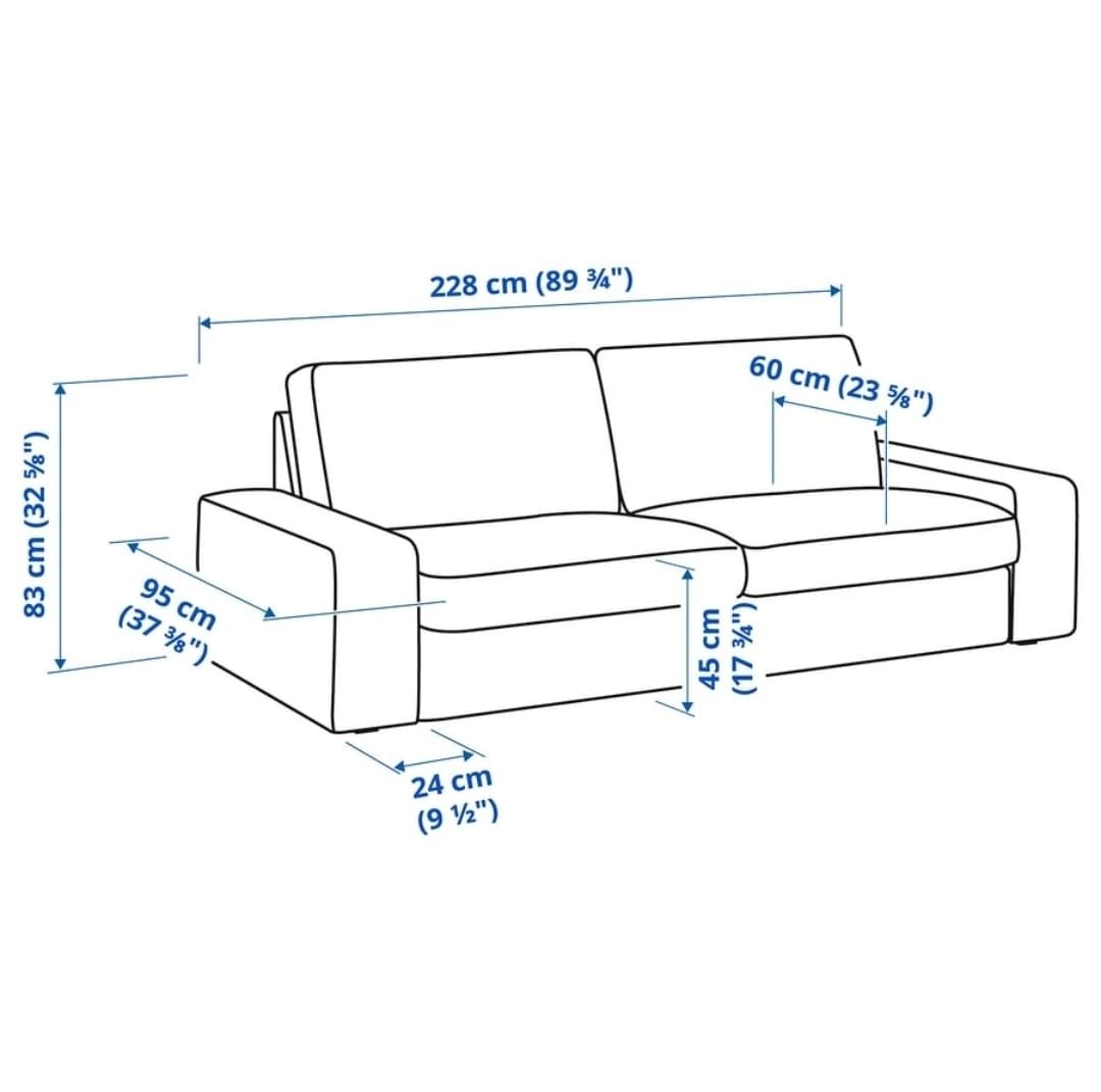 Divani: IKEA KIVIK Sofa 3-Sitzer Grau – Usato da Basel venduto da DaniJohni 3