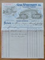 Alte Rechnung Briefkopf Lithographie Veltheim-Winterthur