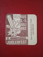 Bierdeckel Glarus 21. Jodlerfest NOS 1992