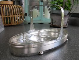 Art Deco WMF Kabarett-Henkelschale, Straussenmarke um 1900