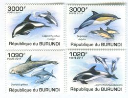 Briefmarken "Delfine". Burundi.