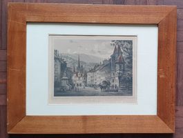 Bild - Neuchatel,  kolorierter Stich
