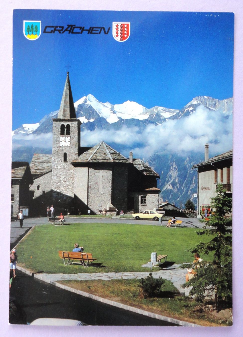 Cartoline postali: Kirche Grächen – Usato da Fétigny venduto da Billy2miny
