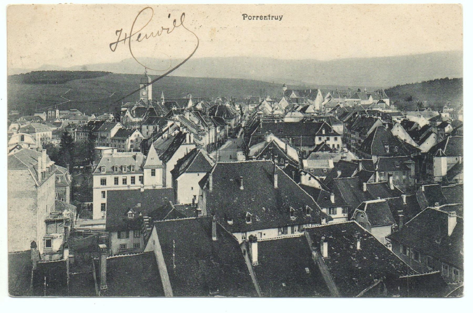 Cartoline postali: PORRENTRUY – Usato da Jona venduto da philajona