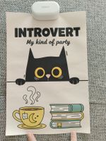Affiche décorative motif chat introverti état neuf