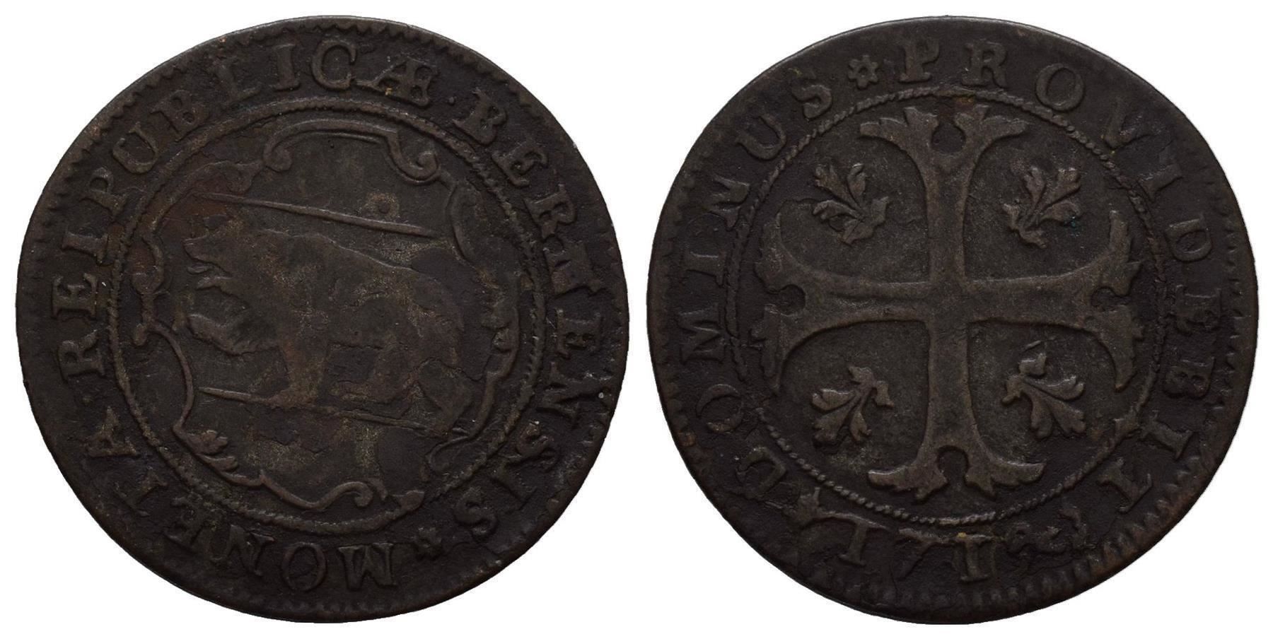 Alle Münzen: Bern Halbbatzen 1719  /3328 – Gebraucht aus Trimbach von Solothurn1