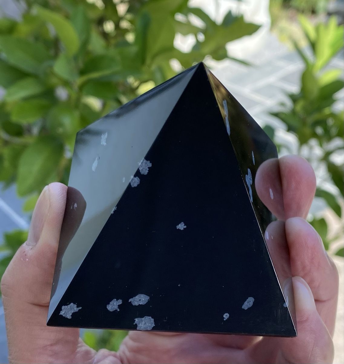 Minerali & Pietre curative: Sehr schöne Schneeflockenobsidian Pyramide  – Usato da Selzach venduto da 321compac 9