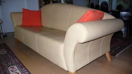 Exklusives Designer Sofa Leder (Récamiere) maisgelb
