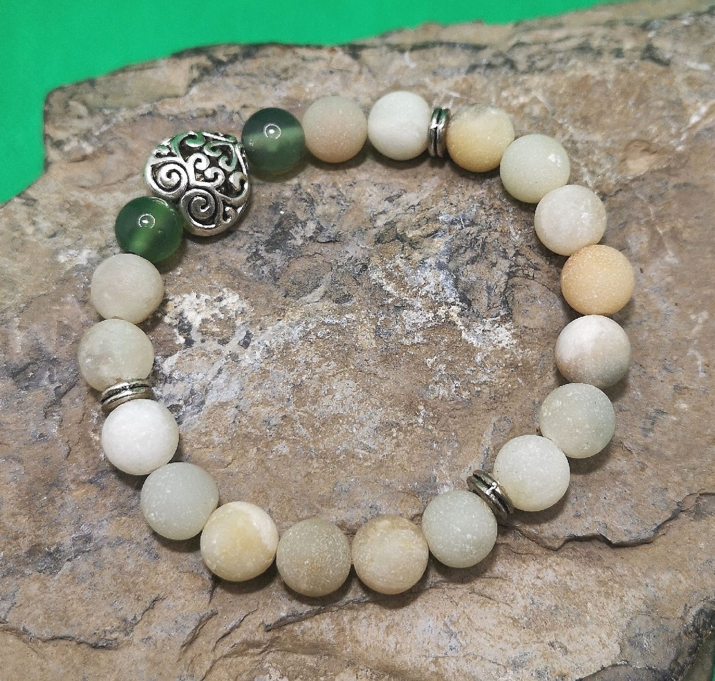 Bracciali & Braccialetti: Herz-Amazonit Steinarmk. - Spendenaktion – Nuovo (secondo la descrizione) da Unterkulm venduto da Nachtigall 2