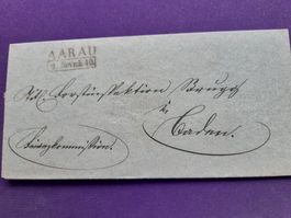 Vorphilabrief von AARAU, Stabstempel 9.Novemb. 1840