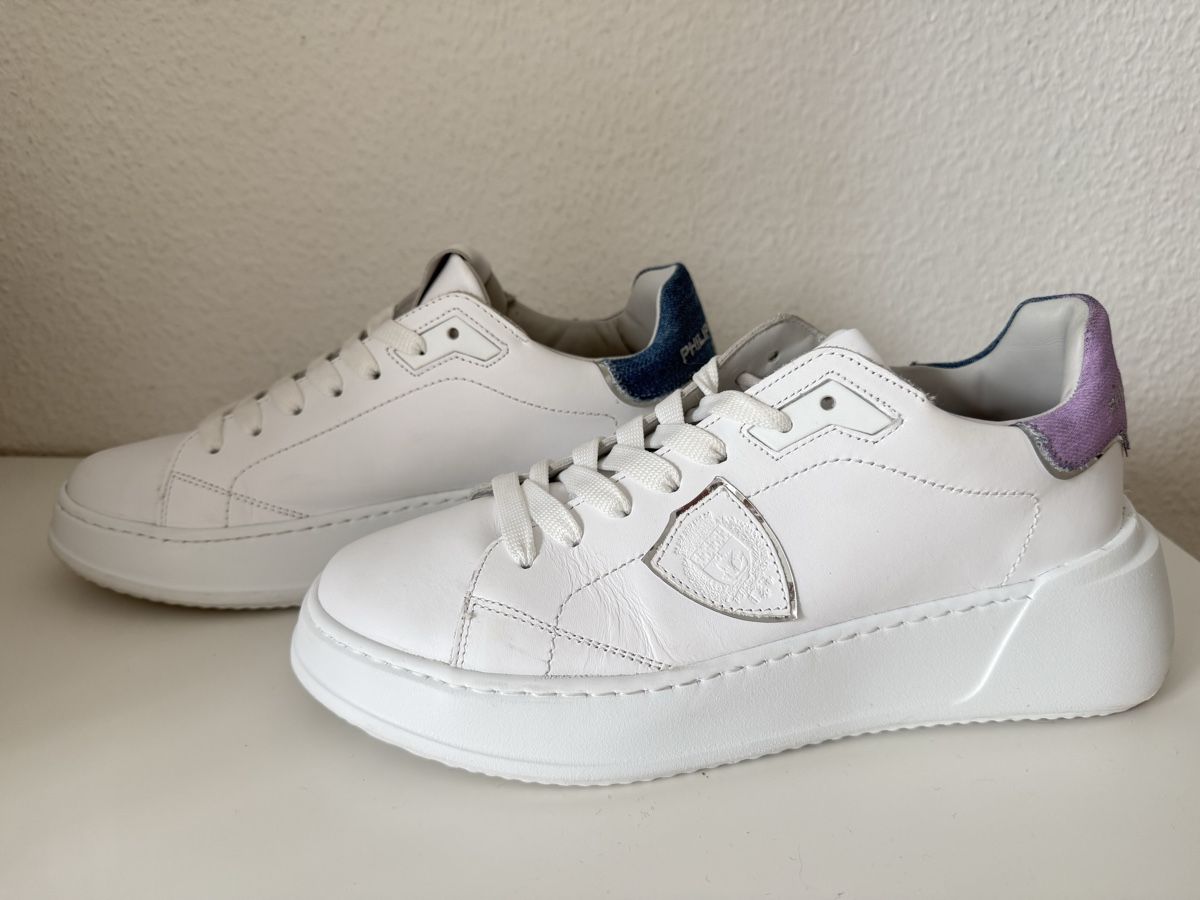 Scarpe da uomo: Philippe Model White Leather Trainers - Size 38 Great! – Usato da Zollikerberg venduto da MK-13 3