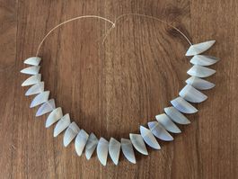 25 perles Agate, "Dents" / Achat