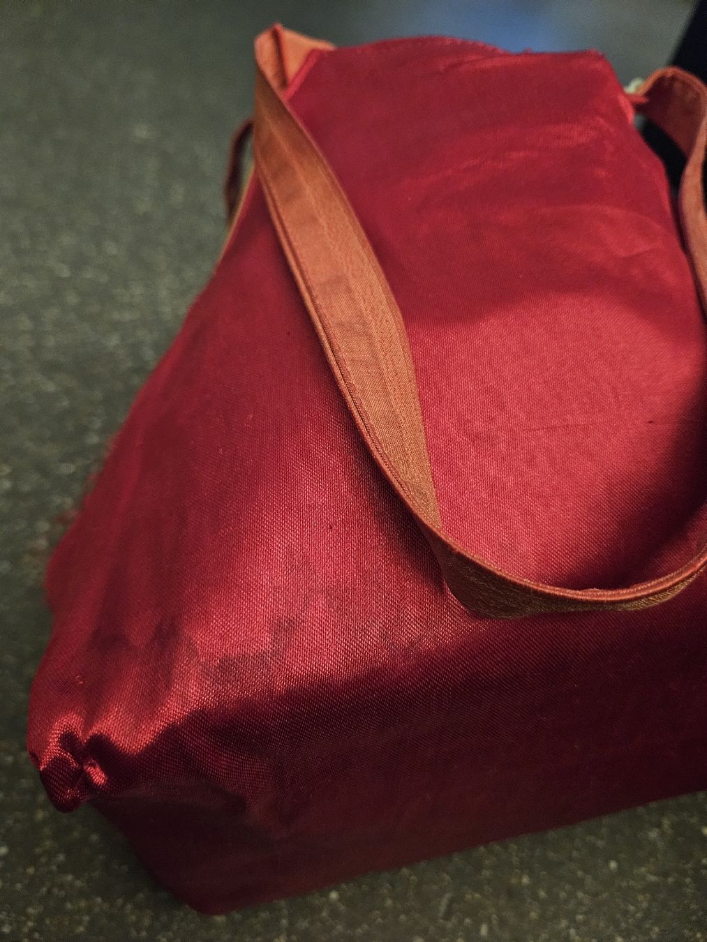 Taschen für Damen: Patchwork Tasche, rot/gemustert – Gebraucht aus Anwil von tamoos 6