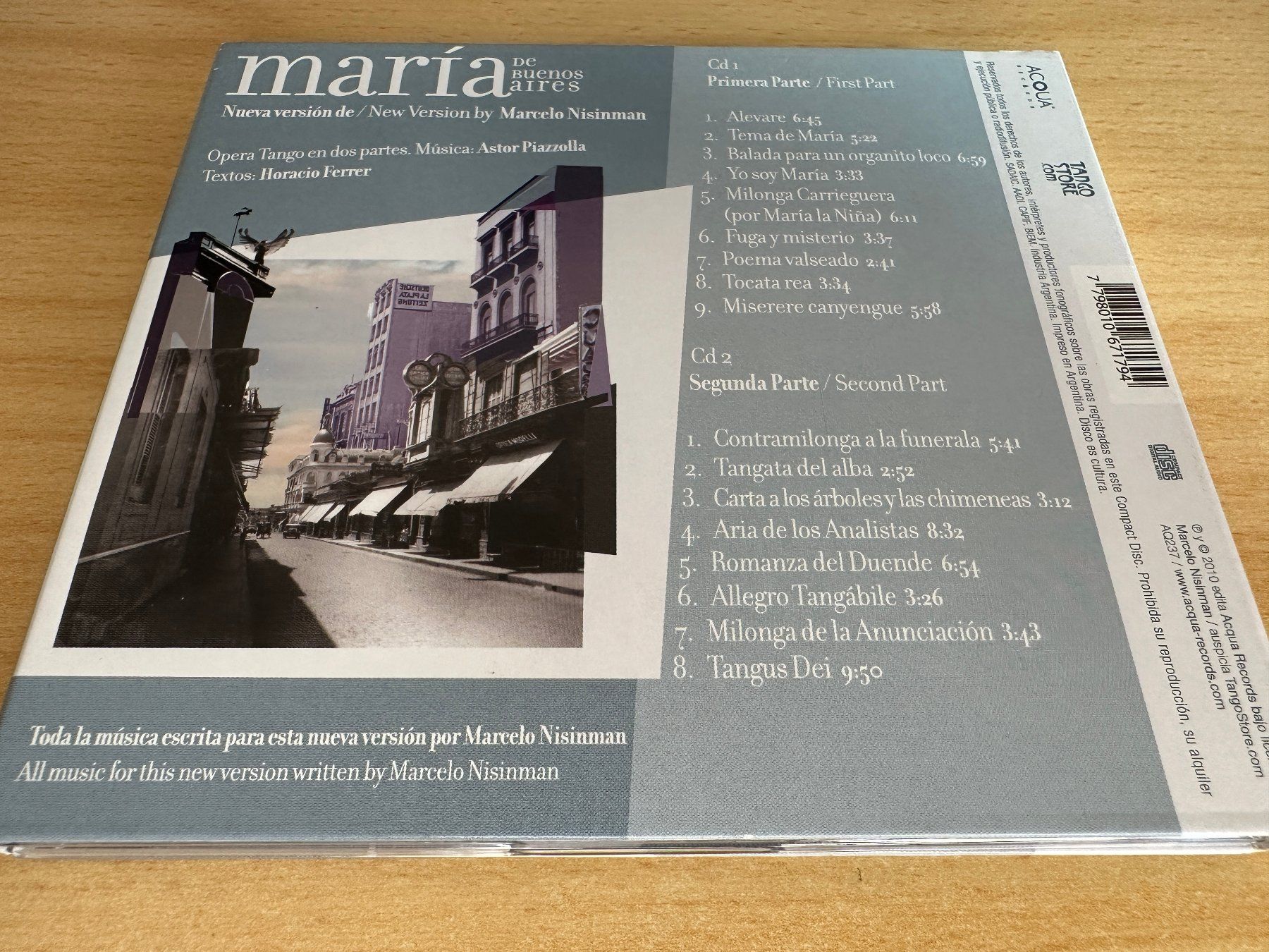 CD: MARCELO NISINMAN - MARIA DE BUENOS AIRES - 2 CD – Usato da Rikon im Tösstal venduto da Alpenmutz 1