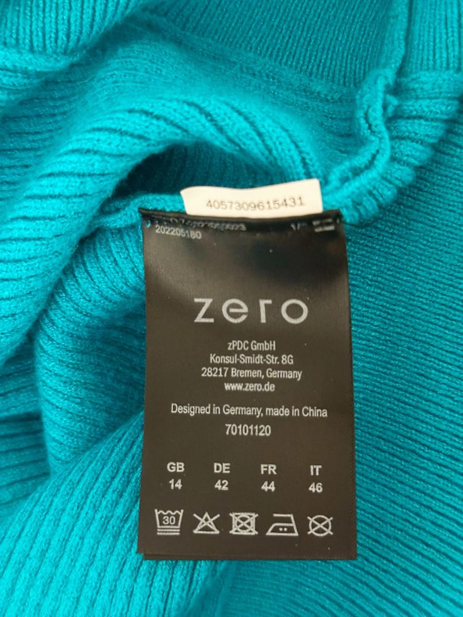 Pulls & Sweat-shirts: ZERO Strickpullover, Gr. 42, Petrol-Blau-komplett neu! – Neuf (Voir description) à Eglisau par Brewster1 3