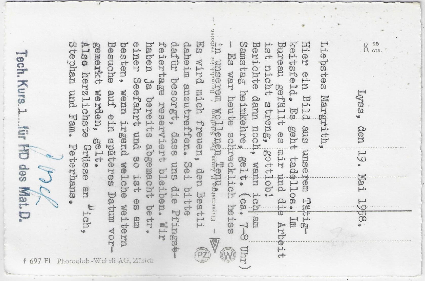 Cartoline postali: Flugaufnahme Lyss - Zeughaus – Usato da Ettingen venduto da Kartenplanet 1
