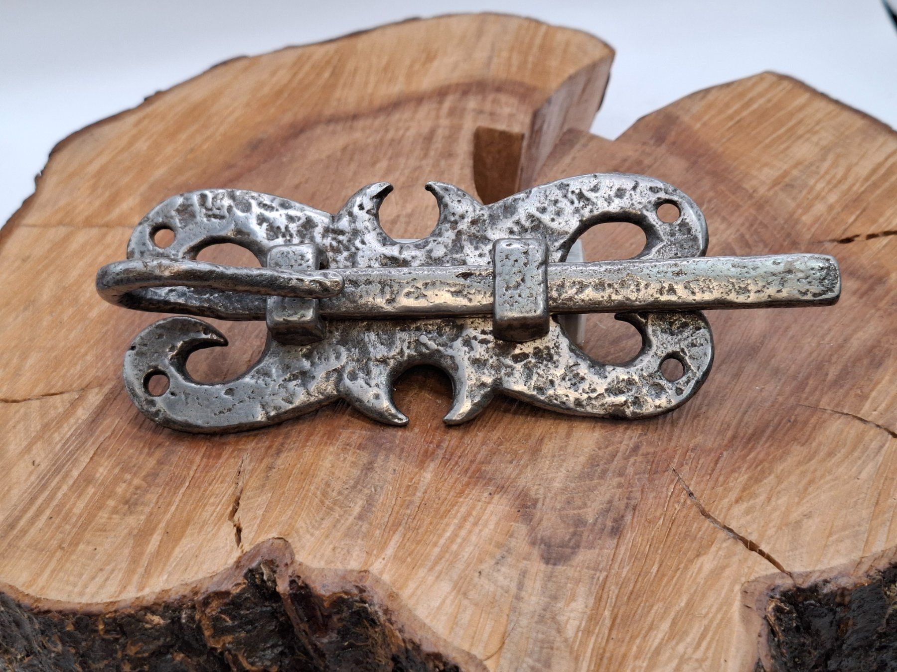Schlösser: 1 schöner antiker Stossriegel 15.5cm, Eisen (4054#MBS3) – Gebraucht aus Baar von rocca268 2
