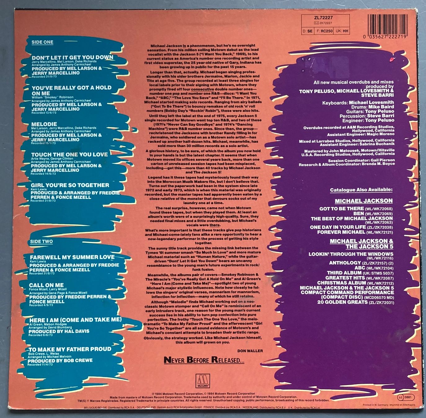 Dischi in vinile: MICHAEL JACKSON - FAREWELL MY SUMMER – Usato da Poliez-Pittet venduto da Newtown-Records 1