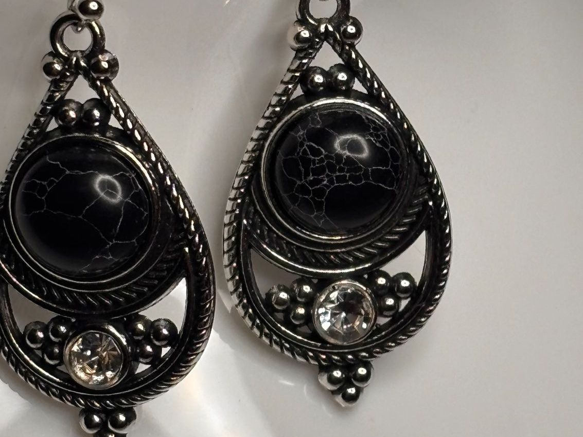 Boucles d'oreille: Boucles d'oreilles turquoise noir ✨ – Neuf (Voir description) à Lausanne par mel2dreams