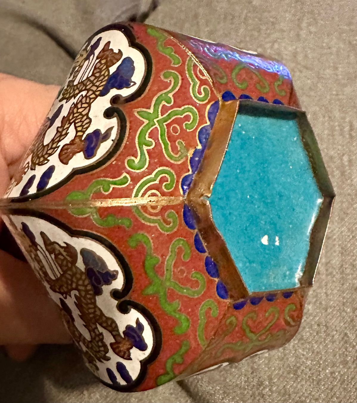 Tutte le decorazioni: Wunderschöne chinesische Cloisonné Dose mit Drachenmotiven – Usato da Zürich venduto da c_d_r 2