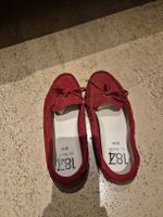 Rote Wildleder Sommerschuhe von 1874 - Walder, Grösse 37