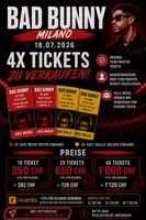 4 x Bad bunny Milano 18.07.2026