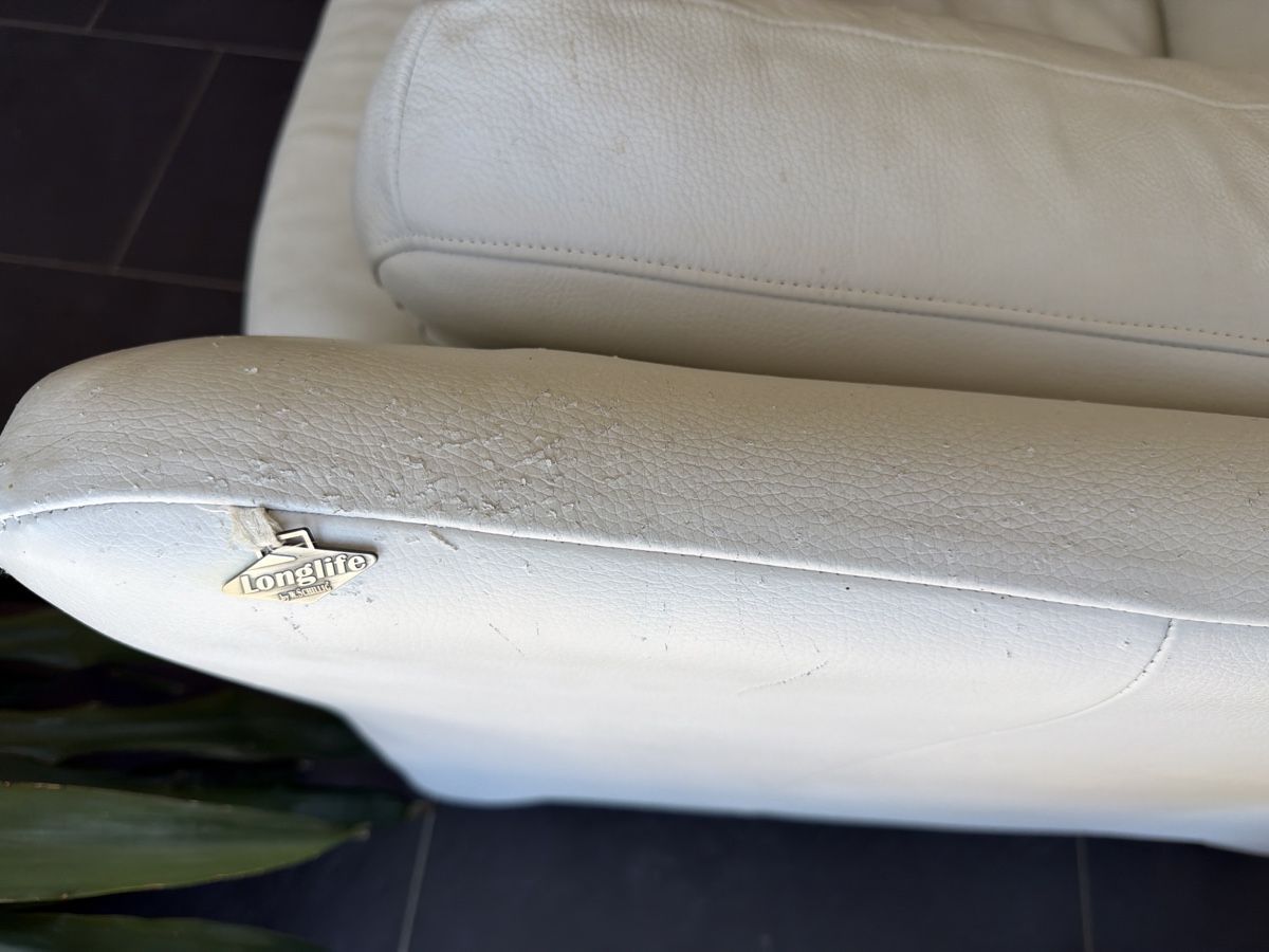 Divani: Ledersofa 3-Sitzer weiss mit Sessel – Usato da Wetzikon ZH venduto da philippe_22 5