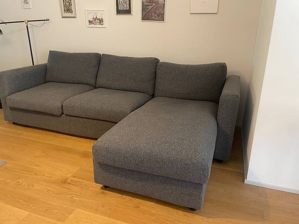 Ikea Sofas: VIMLE 3er-Sofa, grau, mit Bettfunktion & Stauraum – D'occasion à Zürich par mar_7skh 1