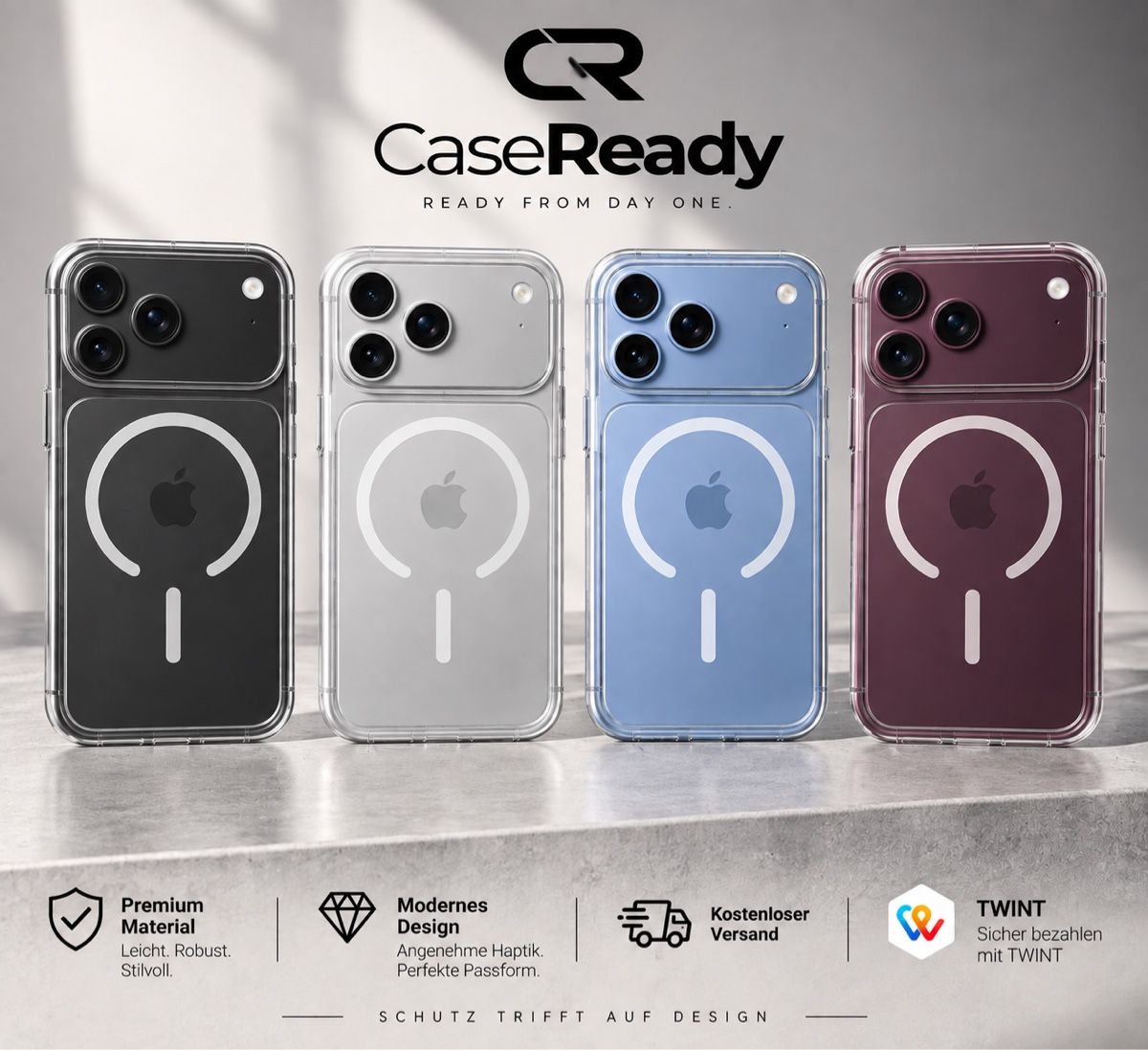 Covers & Schutzfolien: iPhone 17 Pro Case / Hülle / Schutz – Neu und originalverpackt aus Basel von CaseReady