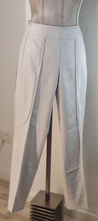 38 M S.OLIVER hellgraue Bundfaltenhose slimfit stretch