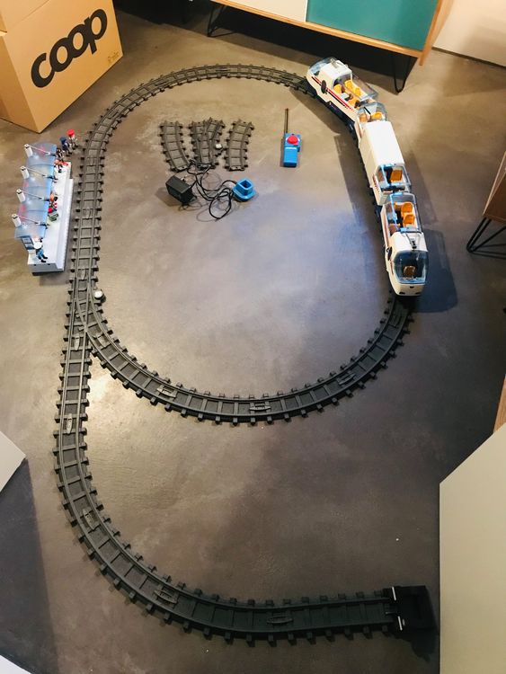 Playmobil Lot Train RC Quai Gare Personnages 4016 4382 Les Monts-Verts