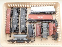 H0 10 x US Güterwagen Set - teils selten