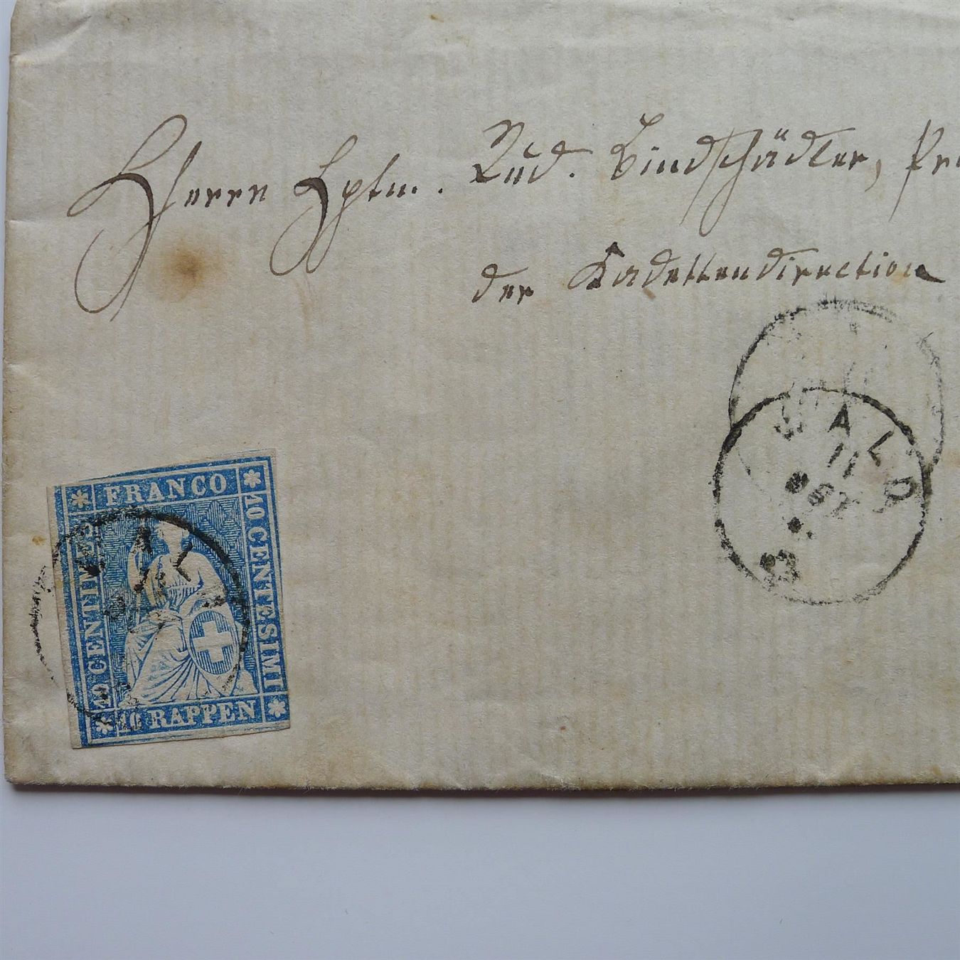 Tutti i francobolli: 1859, Strubelbrief, Wald nach Stäfa ZH – Usato da Ebikon venduto da SilvioFreund 1