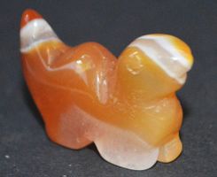 Deko - Heilstein N-843 – Dino – Streifen Achat– 3x2cm