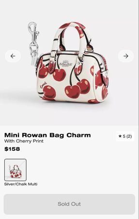 Micro sac COACH - cerises - format Speedy