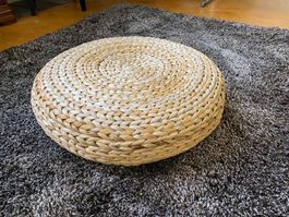 Sitz Hocker aus Bananenstauden Fasern und Metallgestell