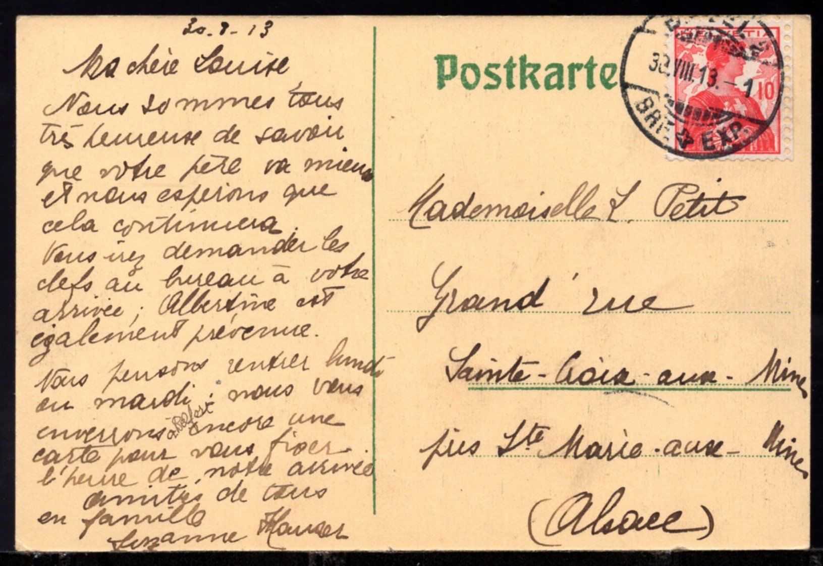 Ansichtskarten: Basel  Wettsteinbrücke  1913 – Gebraucht aus Aarau von kufi44 1