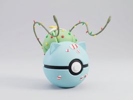 Pokeball Bulbasaur (Christmas Edition) - 3D Printed