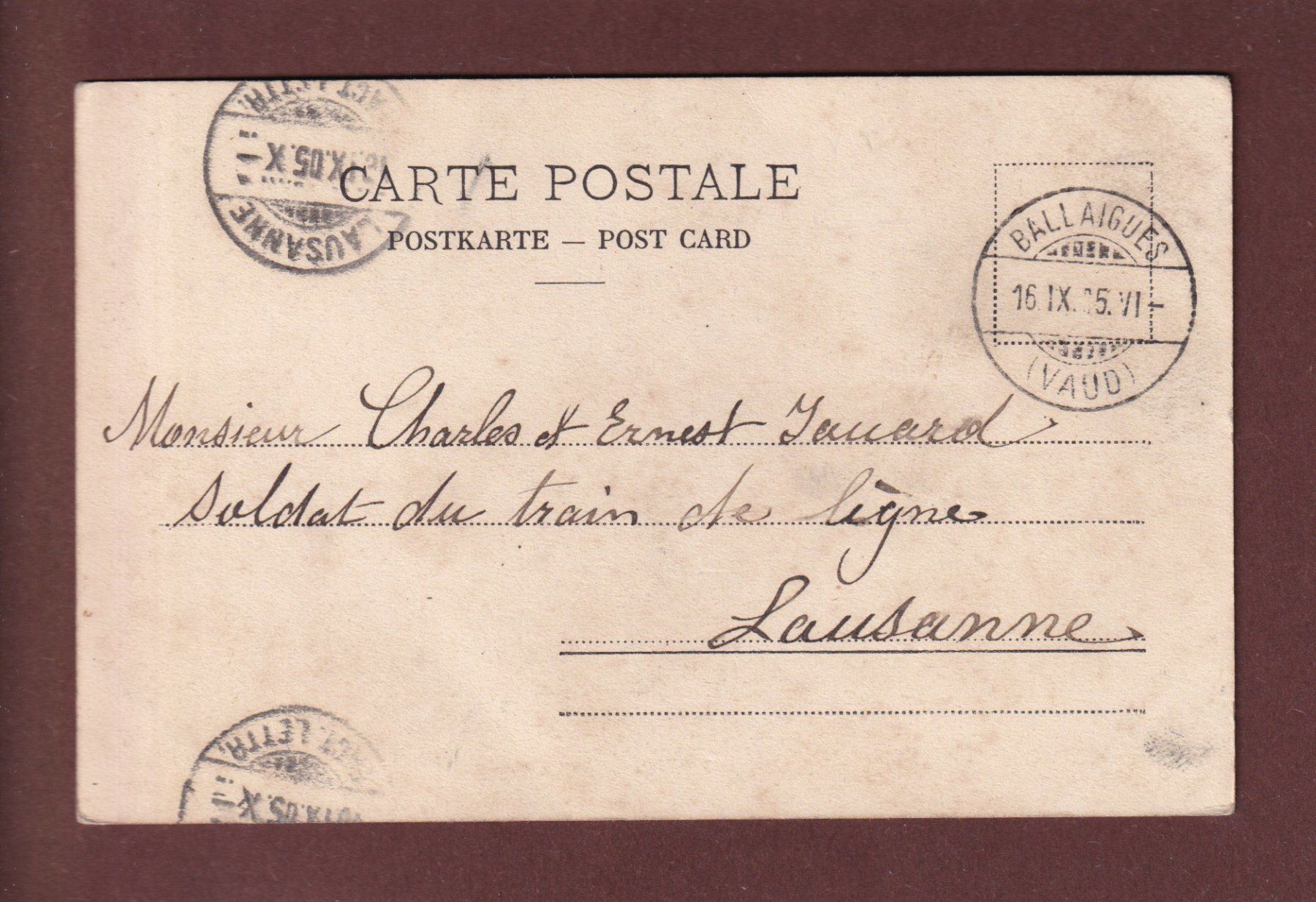 Cartoline postali: Gorges de COVATANNAZ - 1905 – Usato da Pully venduto da nicecards 1