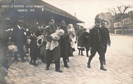 Genf (GE) Französische Zivilheimkehrer Bahnhof 1915